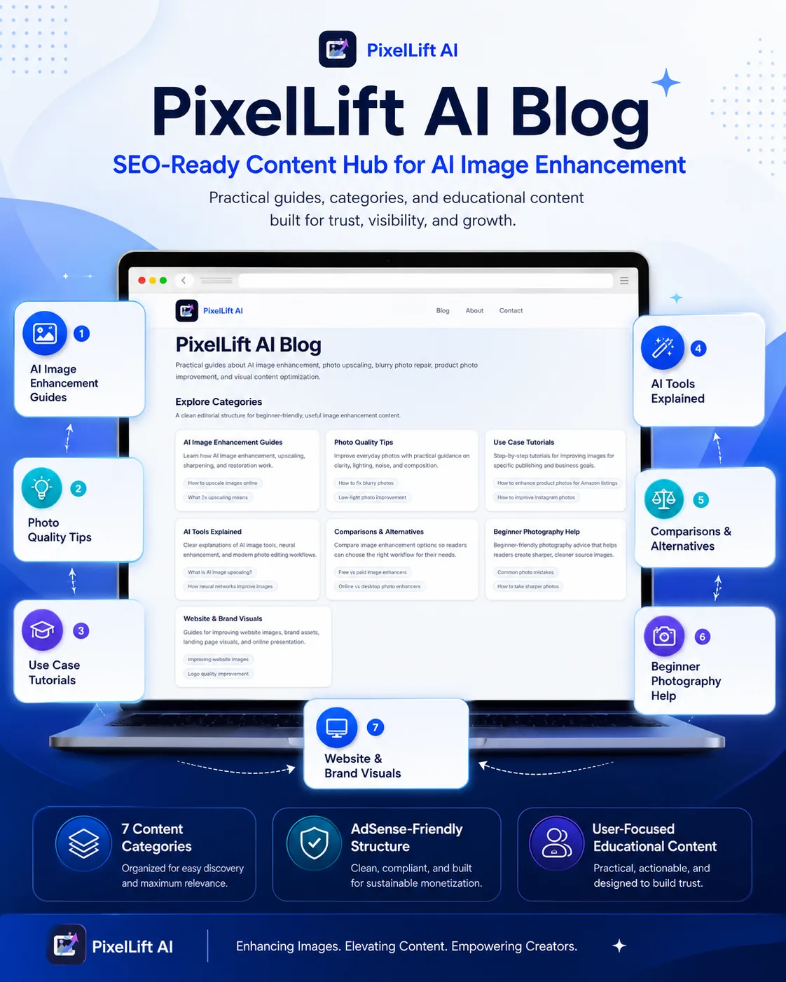 PixelLift AI image processing interface preview